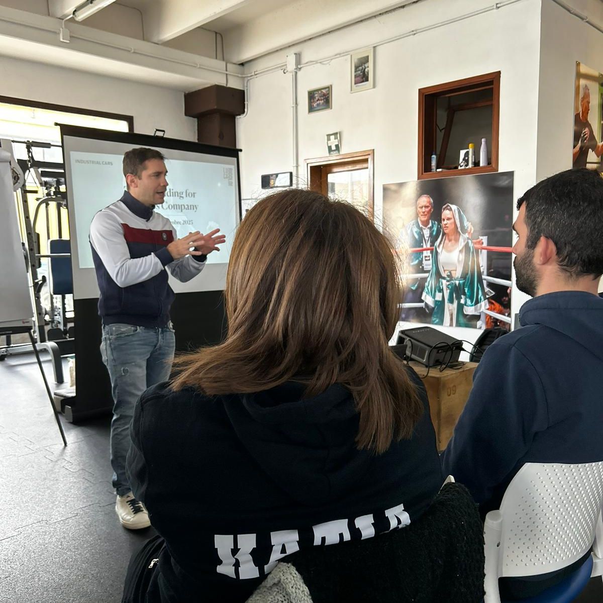 Luca Rigoldi durante il team building BeOx per Industrial Cars